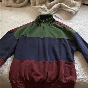 3 colored half zip
